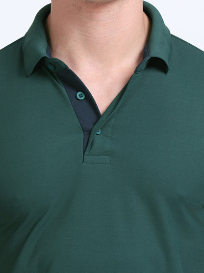 AeroPiq Polo Tshirts - Bottle Green