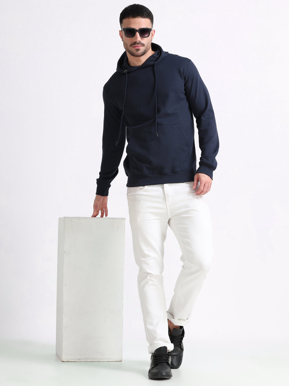 URBANHOOD Premium Hoodies without Zip - Navy Blue