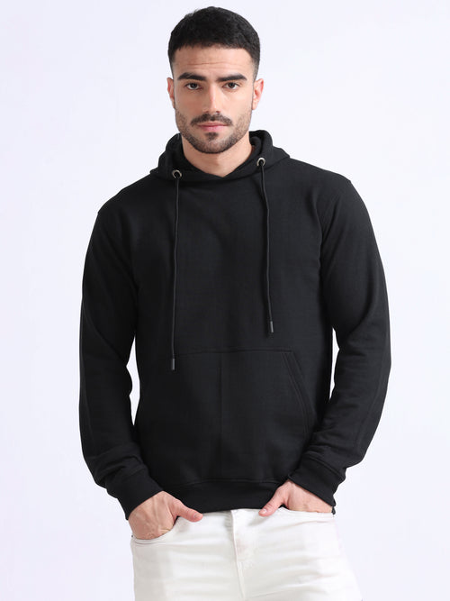 URBANHOOD Premium Hoodies without Zip - Black