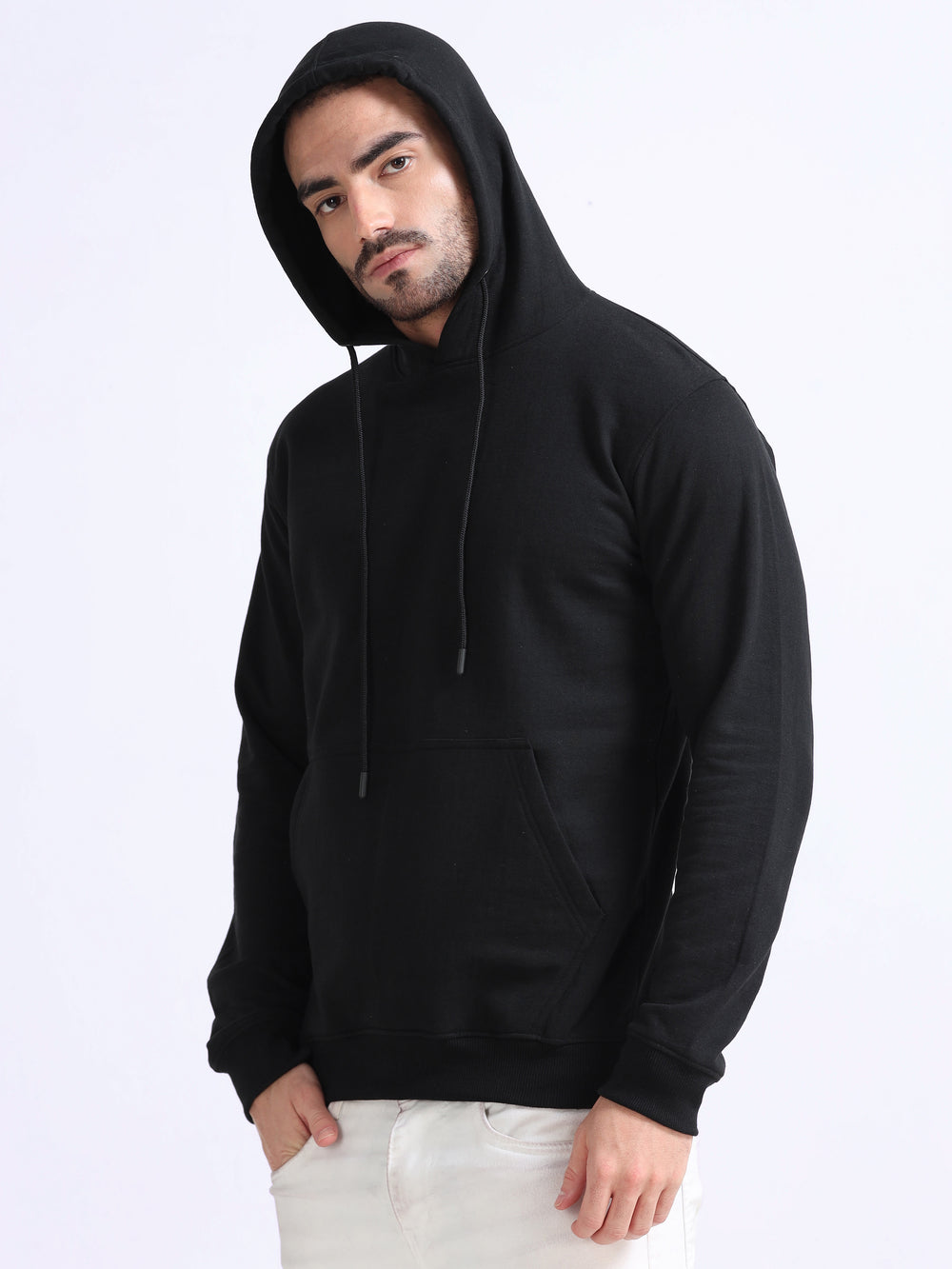 URBANHOOD Premium Hoodies without Zip - Black