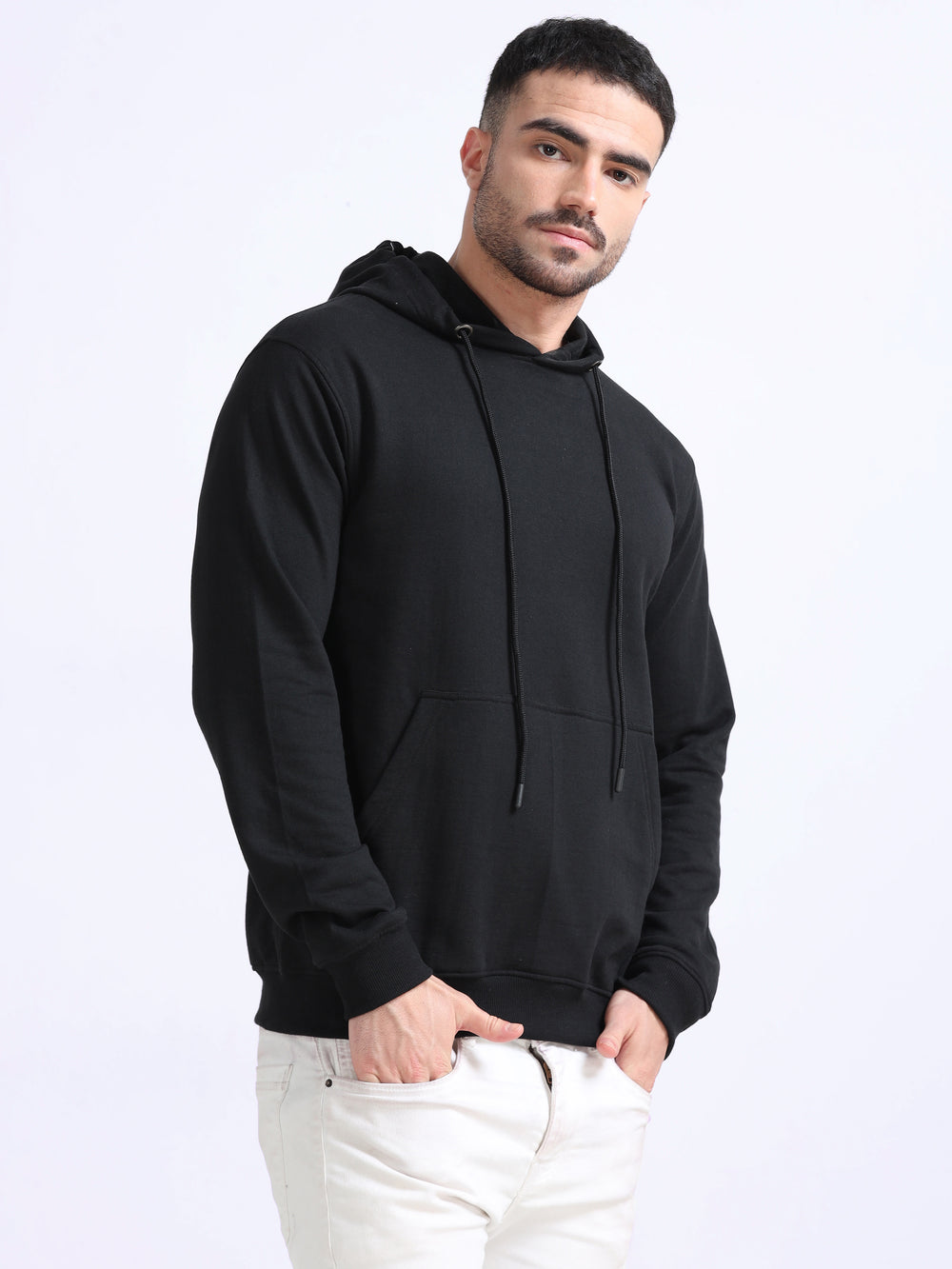 URBANHOOD Premium Hoodies without Zip - Black