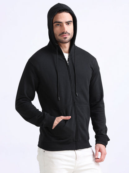 URBANHOOD Premium Hoodies with Zip - Black