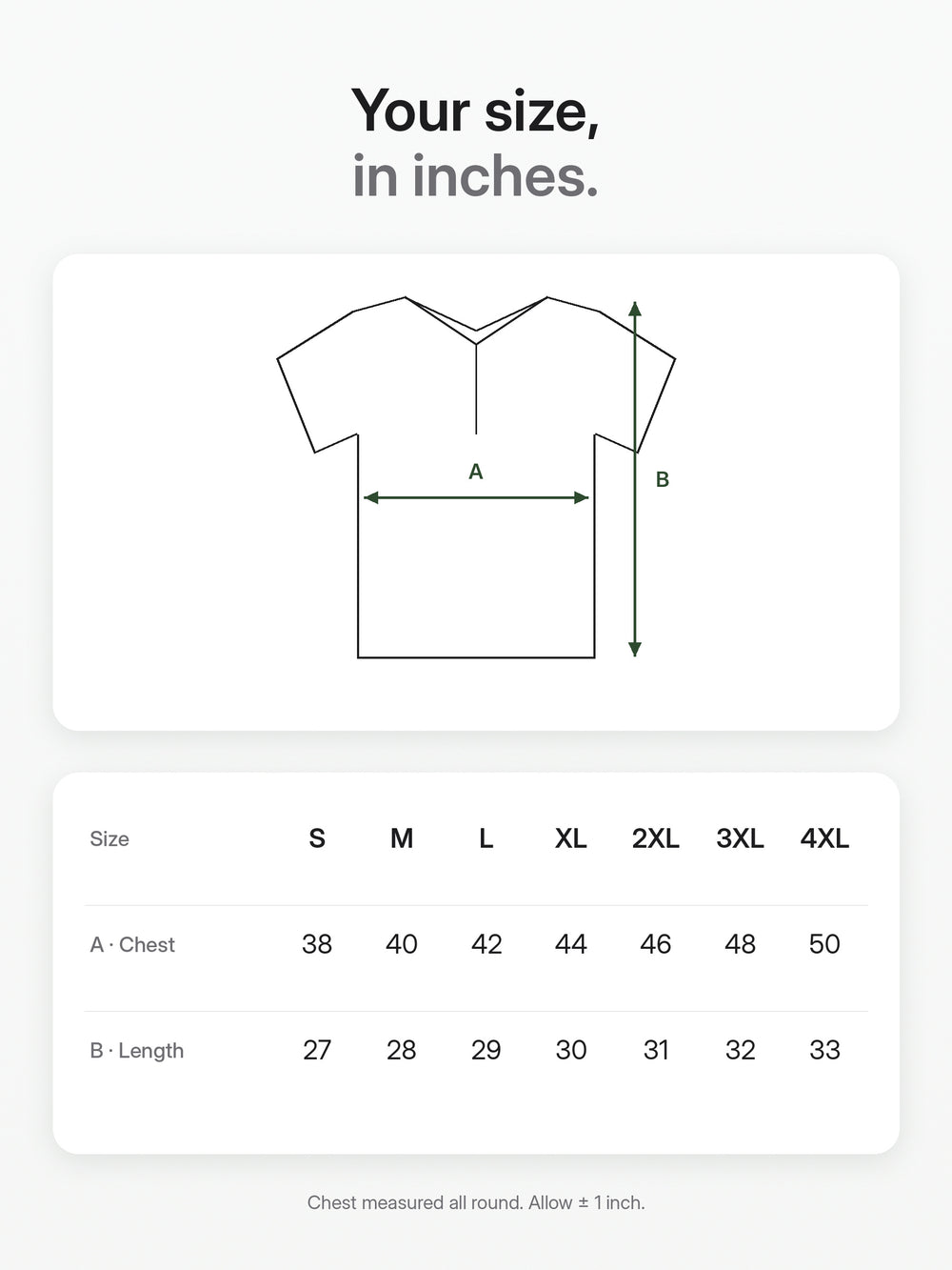 AeroPiq Polo Tshirt Olive Green, size guide