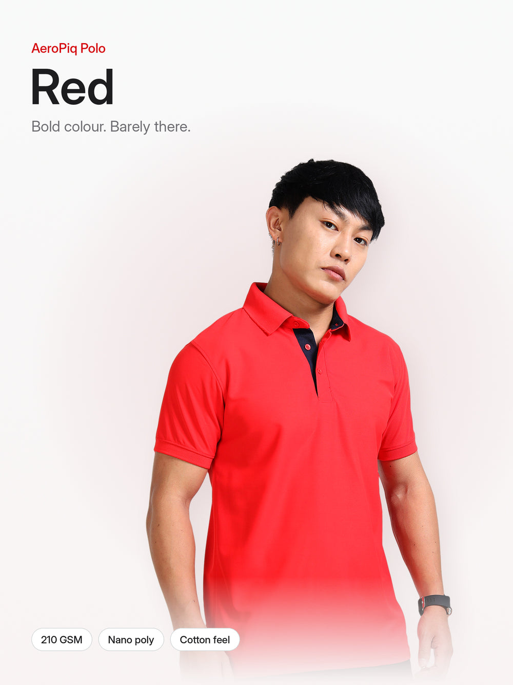 AeroPiq Polo Tshirts - Red – Hero