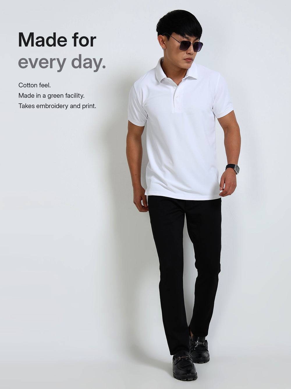 AeroPiq Polo Tshirts - White – Everyday