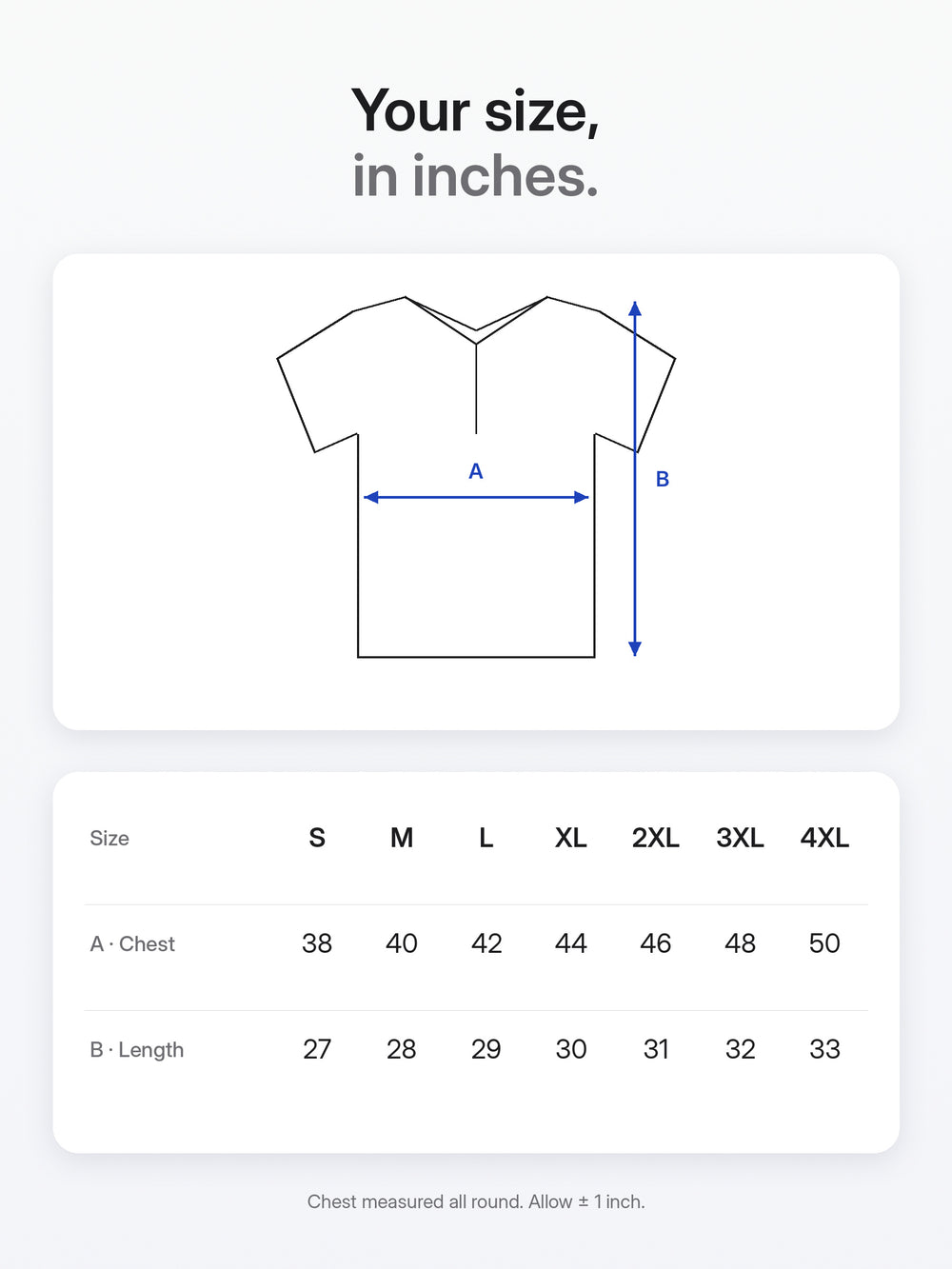AeroPiq Polo Tshirts - White – Size guide