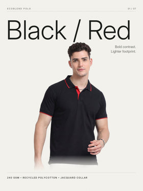 Black with Red Tipping