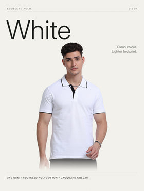 White with Black Tipping