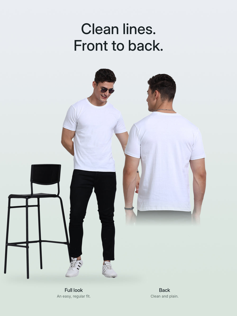 EcoBlend Round Neck Tshirts - White – Lifestyle