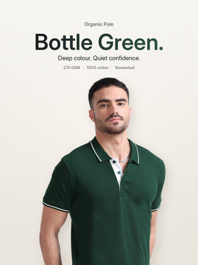 Bottle Green with White Tipping