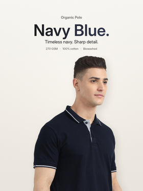 Navy Blue with White Tipping