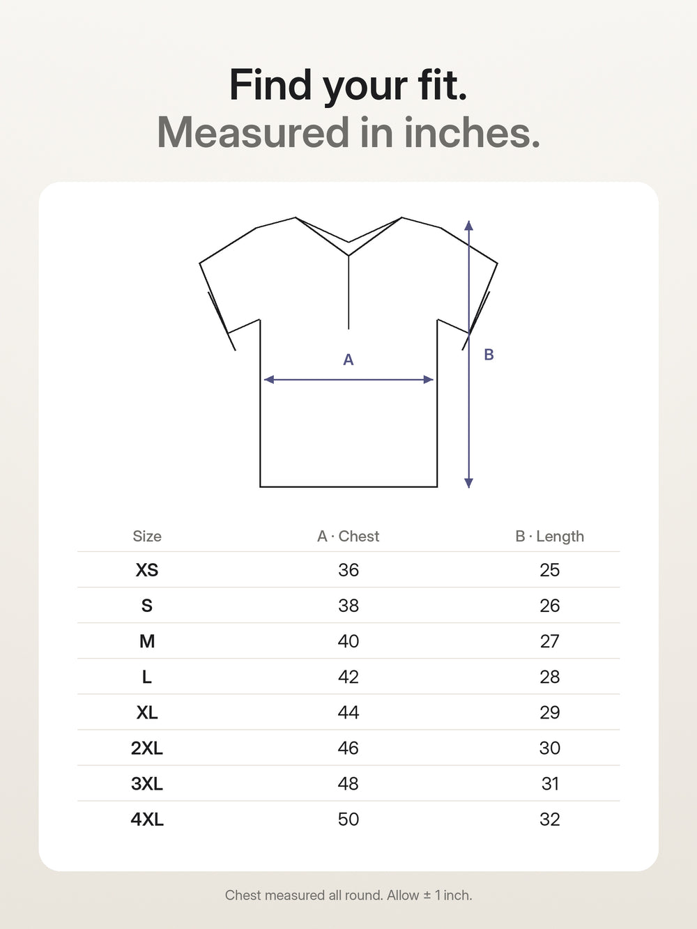 Biowashed Organic Polo - White with Black Tipping – Size guide