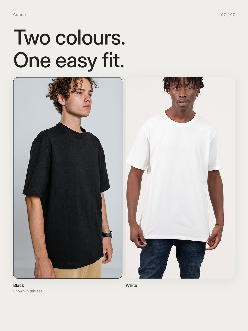 Urban Oversized Tshirt Black, available colours