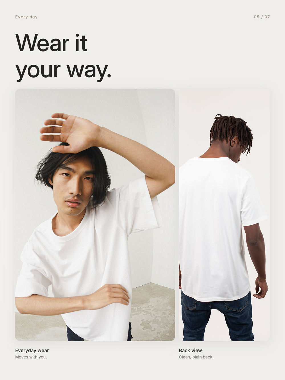 Urban Oversized Tshirt White, worn every day