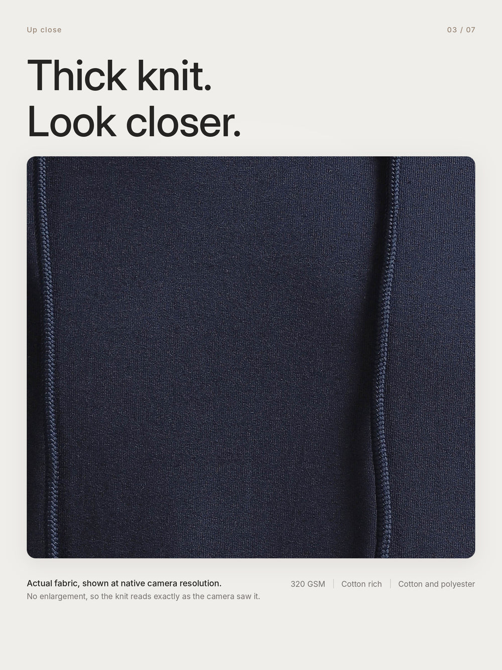 URBANHOOD Premium Hoodies without Zip - Navy Blue – Close-up