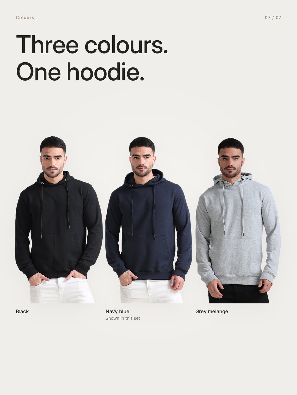 URBANHOOD Premium Hoodies without Zip - Navy Blue – Colours