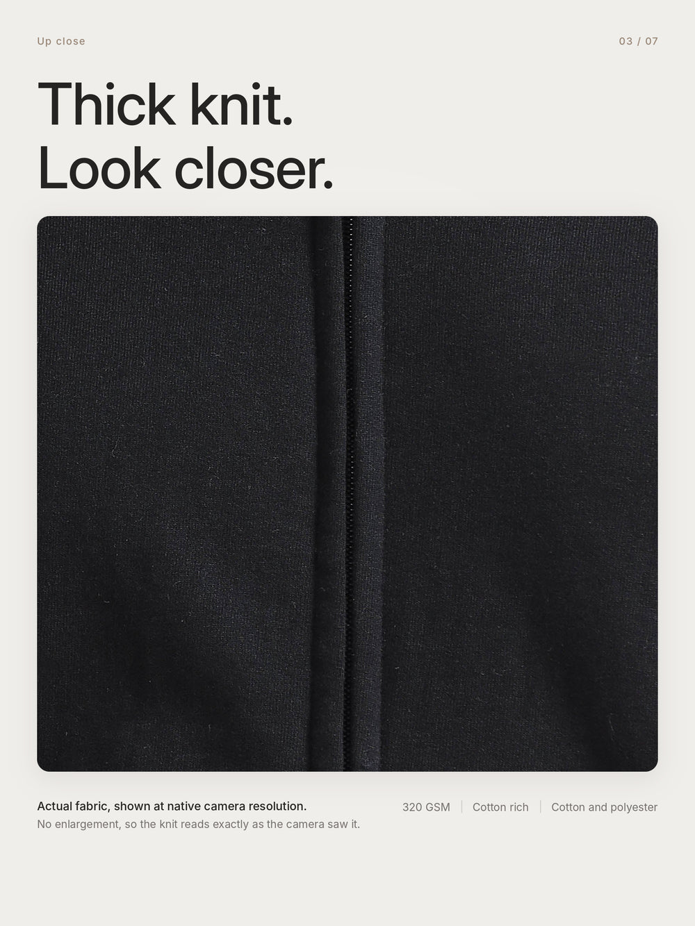 URBANHOOD Premium Hoodies with Zip - Black – Close-up